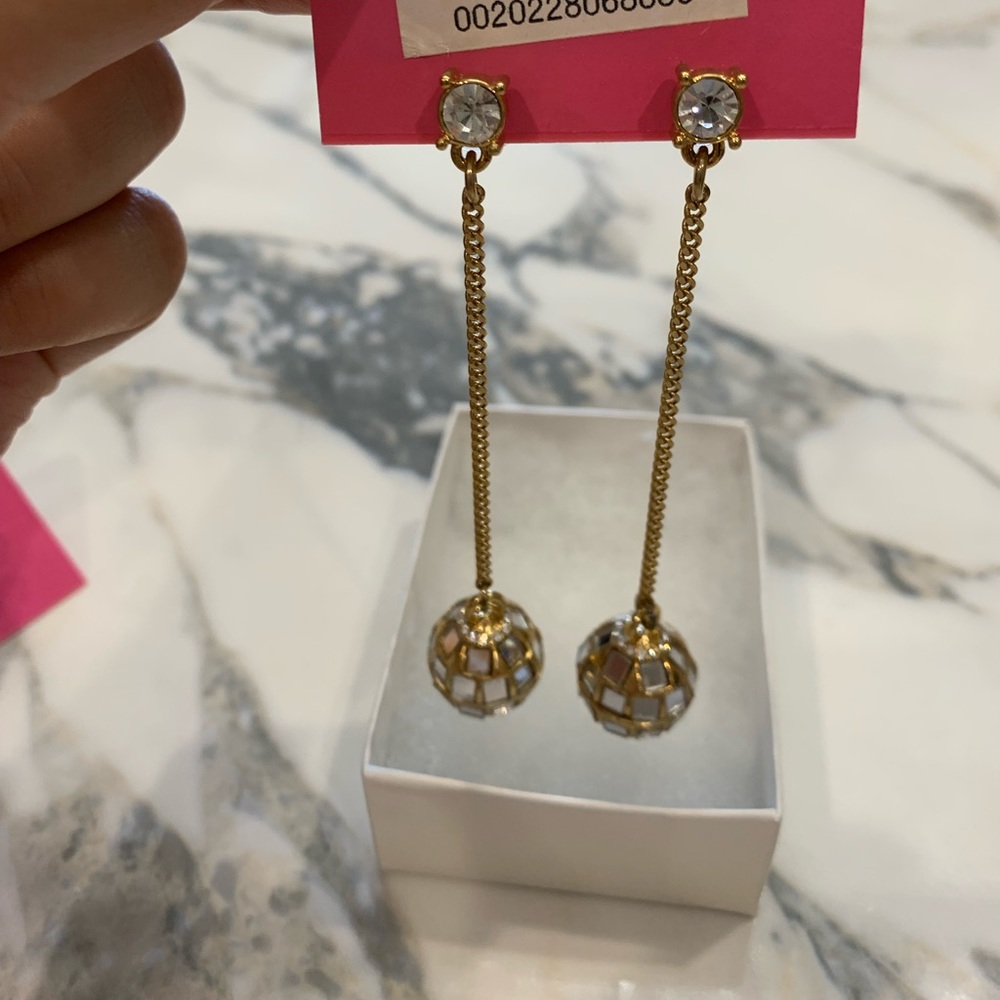 Betsey Johnson Disco Ball Pierced Earrings